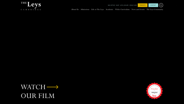 Screenshot of the The Leys And St Faith's Schools Foundation website