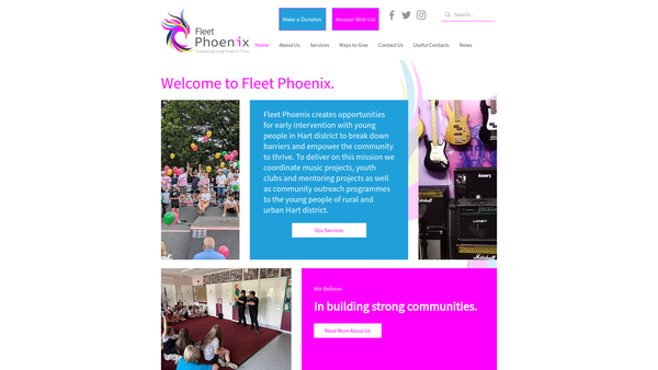 Screenshot of the Fleet Phoenix website