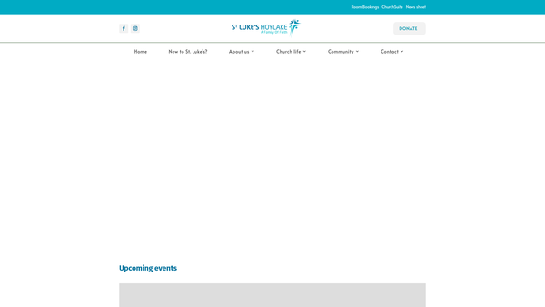 Screenshot of the St Lukes Methodist Church Hoylake website