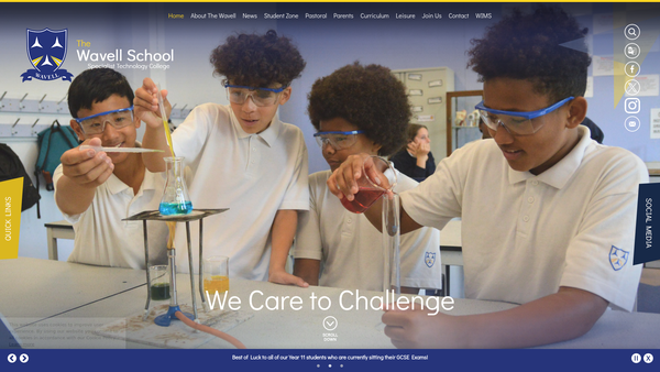 Screenshot of the Friends Of Wavell website