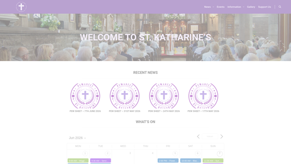 Screenshot of the The Parochial Church Council Of The Ecclesiastical Parish Of St Katharines, Blackrod website