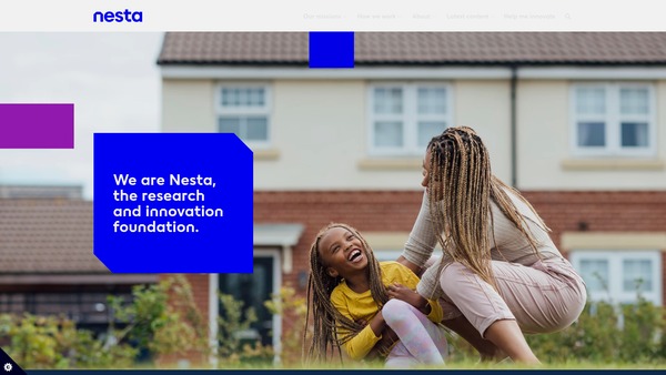 Screenshot of the Nesta website