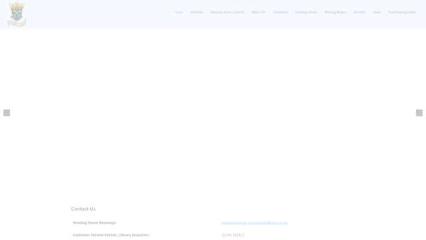 Screenshot of the The Chalfont St Peter Community Library website