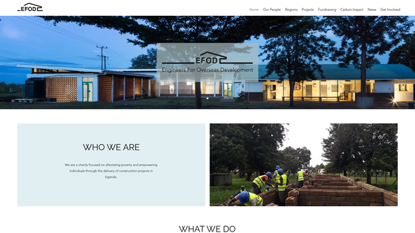 Screenshot of the Engineers For Overseas Development Ltd website