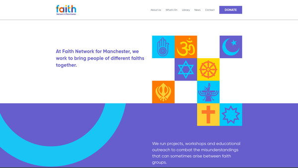 Screenshot of the The Faith Network For Manchester (Fn4m) website