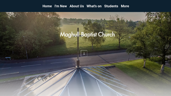 Screenshot of the Maghull Baptist Church website