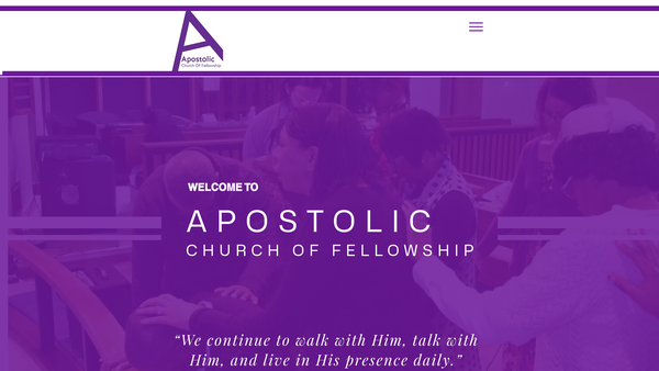 Screenshot of the Apostolic Church Of Fellowship website