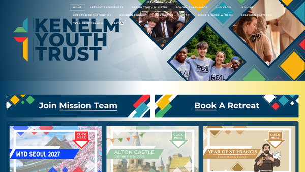 Screenshot of the The Kenelm Youth Trust Limited website