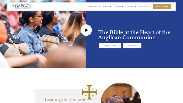 Screenshot of the Global Fellowship Of Confessing Anglicans website