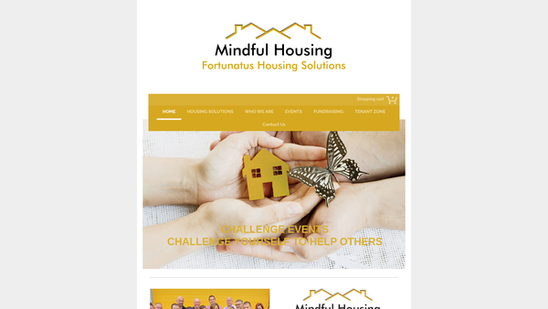 Screenshot of the Fortunatus Housing Solutions website