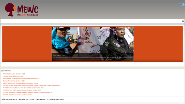 Screenshot of the Make Every Woman Count website