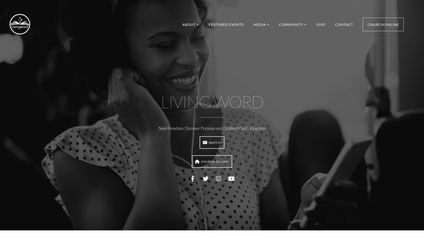 Screenshot of the Christ Apostolic Church Livingword Centre website