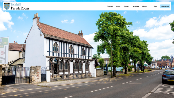 Screenshot of the Tickhill Parish Room website