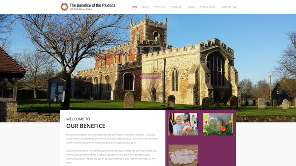 Screenshot of the The Parochial Church Council Of The Ecclestical Parish Of Little Paxton website