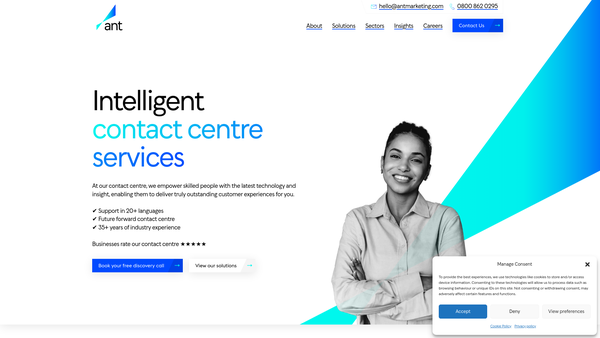 Screenshot of the Ant Kids website