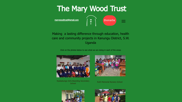 Screenshot of the The Mary Wood Trust website