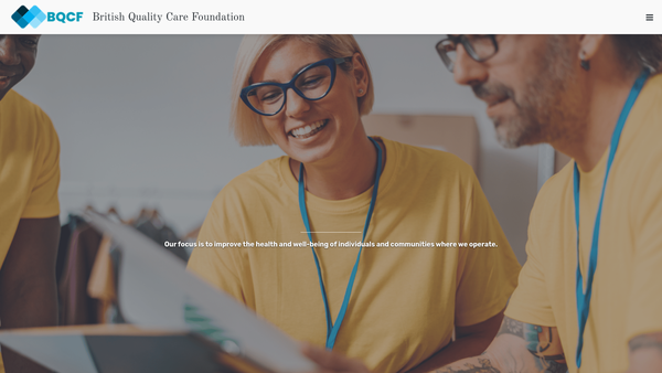 Screenshot of the British quality care foundation website