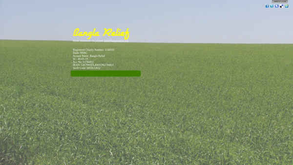Screenshot of the Bangla Relief website