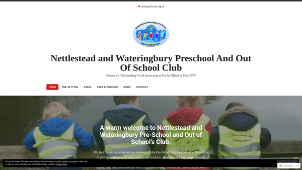 Screenshot of the Nettlestead And Wateringbury Pre-School And Out Of Schools Club website