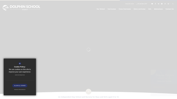 Screenshot of the The Delphic Bursary Fund website