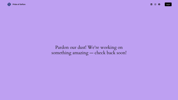 Screenshot of the Pride Of Sefton website