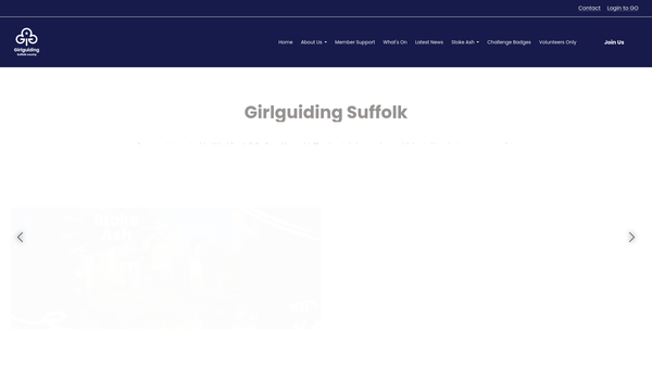 Screenshot of the Suffolk County Guide Association website