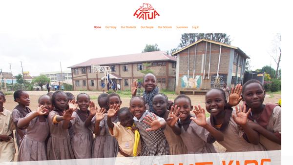 Screenshot of the Hatua website