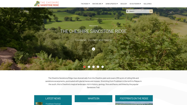 Screenshot of the The Sandstone Ridge Trust website