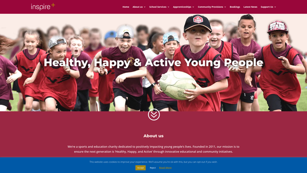 Screenshot of the Inspire Plus website
