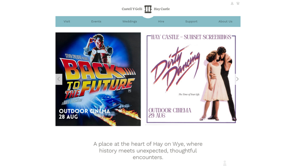 Screenshot of the Hay Castle Trust website