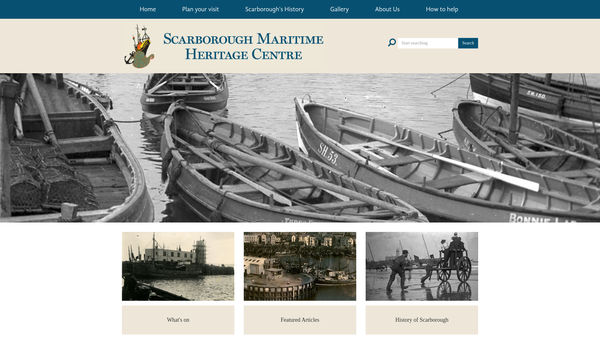 Screenshot of the Scarborough Maritime Heritage Centre Company Limited website