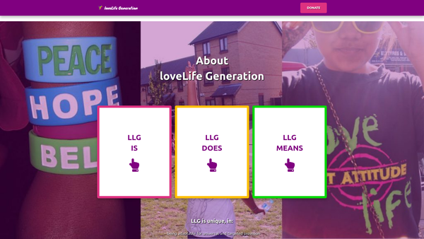 Screenshot of the Lovelife Generation Limited website
