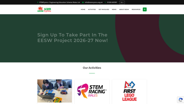 Screenshot of the Engineering Education Scheme Wales Limited website