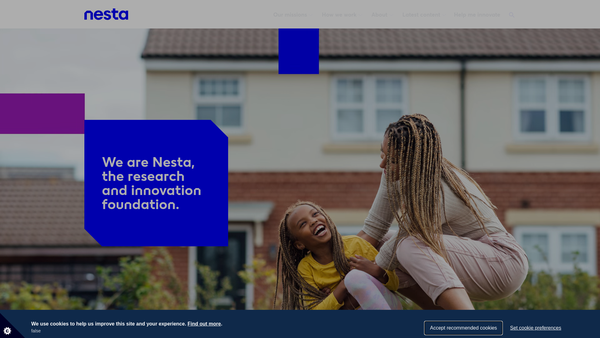 Screenshot of the The Nesta Trust website