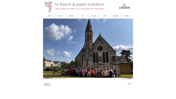 Screenshot of the The Parochial Church Council Of The Ecclesiastical Parish Of Ss Philip And James, Whitton website