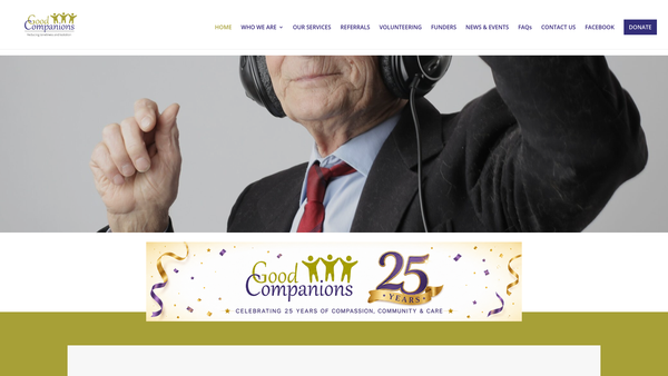 Screenshot of the Good Companions website