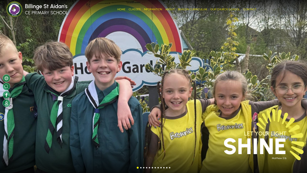 Screenshot of the St Aidan's School PTA website