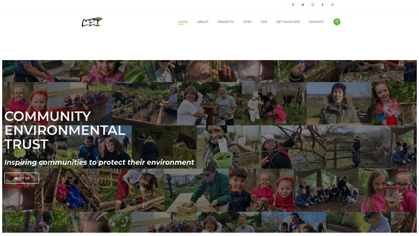 Screenshot of the Community Environmental Trust website