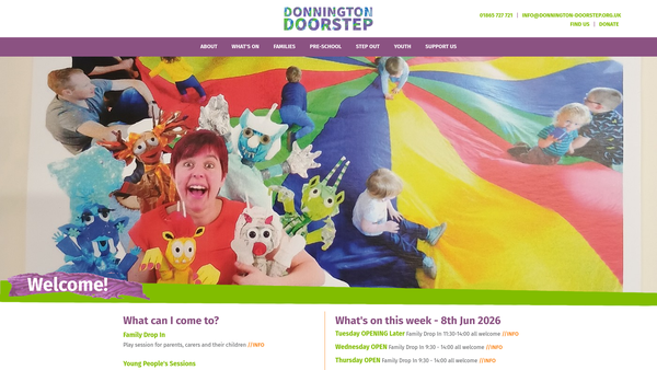 Screenshot of the Donnington Doorstep website