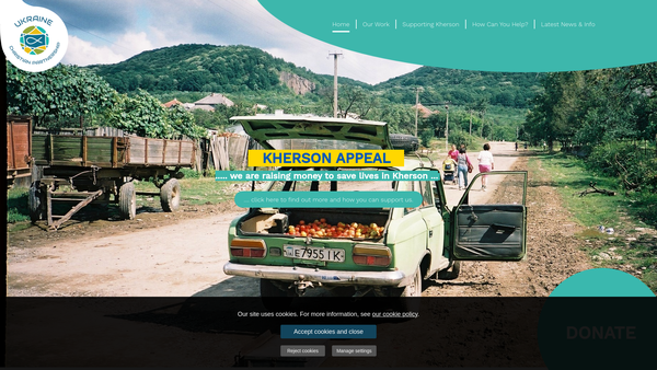 Screenshot of the Ukraine Christian Partnership website