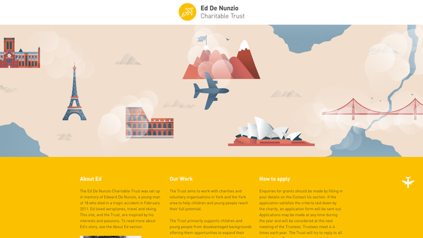 Screenshot of the Ed De Nunzio Charitable Trust website