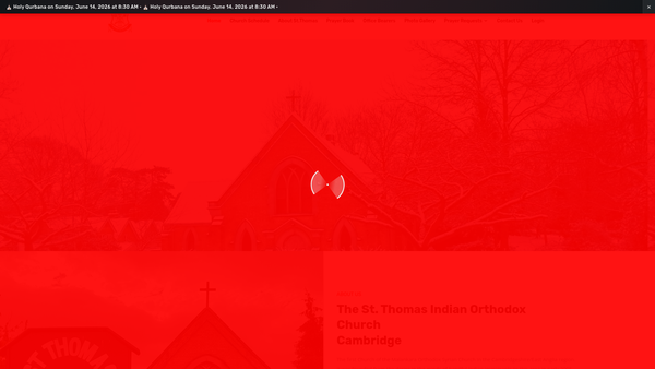 Screenshot of the St Thomas Indian Orthodox Church website