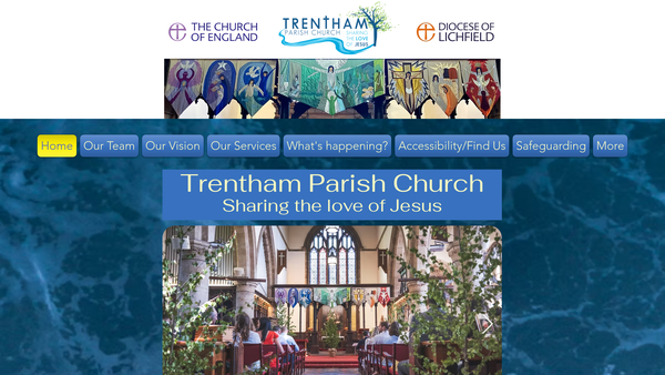Screenshot of the The Parochial Church Council Of The Ecclesiastical Parish Of St Mary And All Saints, Trentham website