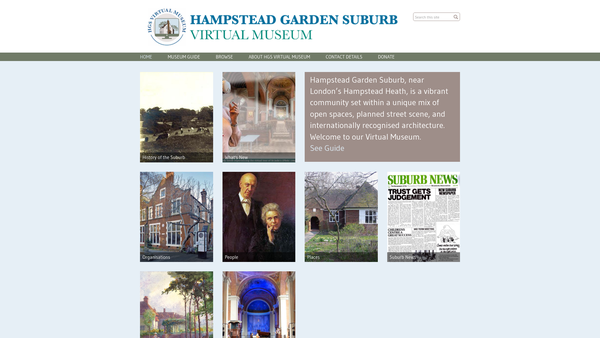Screenshot of the Hampstead Garden Suburb Heritage website