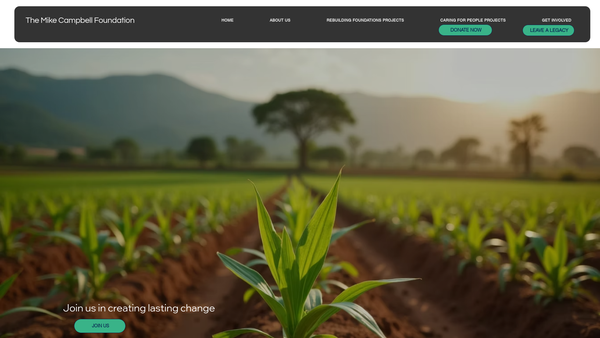 Screenshot of the Mike Campbell Foundation website