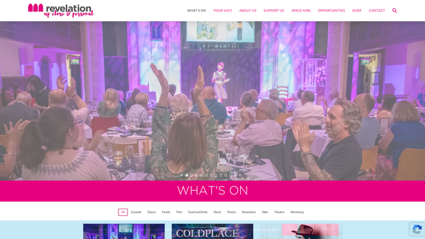 Screenshot of the St Mary's Arts Trust Limited website