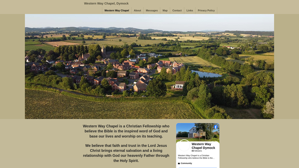 Screenshot of the Western Way Chapel website