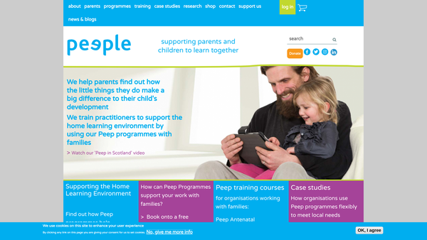 Screenshot of the Peeple website