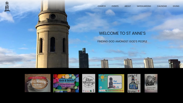 Screenshot of the The Parochial Church Council Of The Ecclesiastical Parish Of St Anne With St Faith, Wandsworth website
