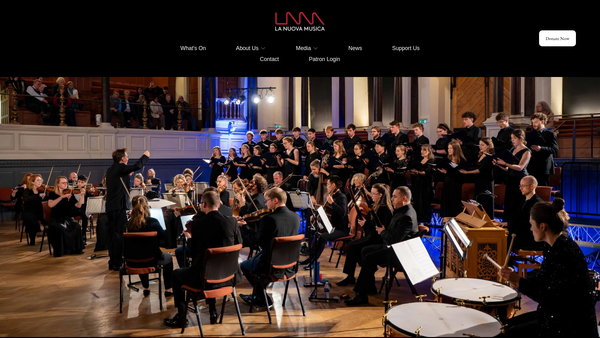 Screenshot of the La Nuova Musica website